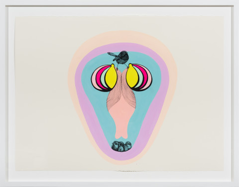 Patricia Piccinini As They Hatched, 2023; from the series Within Expanding Warmth; gouache and ink on paper; 56 x 76 cm; more info; enquire