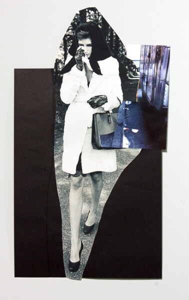 Jacqueline Fraser The Making of 8 Mile 2012, 2012; archival card, duratrans, magazine clippings, paint, archival glue, wood grain contact, cling wrap, gold foil paper, plastic sheeting; dimensions variable; enquire