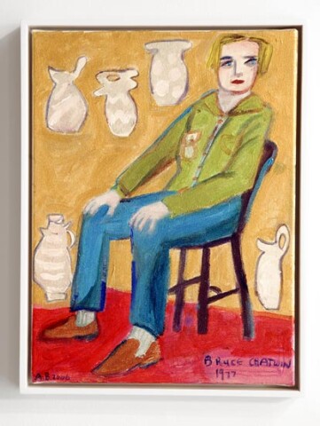 Angela Brennan Portrait of Bruce Chatwin, 1977, 2006; acrylic on canvas; 41 x 30.5cm (unframed), 43 x 33cm (framed); enquire