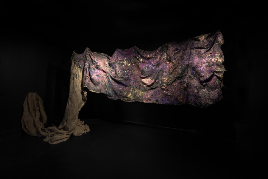Installation view, Kirtika Kain, Tar, Mosman Art Gallery (18 May –&nbsp;18 August 2024). Courtesy of Mosman Art Gallery