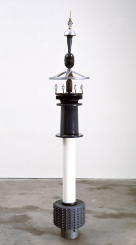 Robert Owen Shadow Caster, 1985; steel, plastic, aluminium, copper, plastic & brass; 196 x 36 x 36 cm; enquire