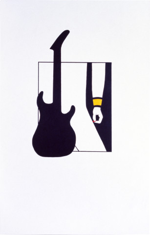 Linda Marrinon Guitar With Yellow Wrist Band, 1987; acrylic on canvas; 168 x 106 cm; enquire