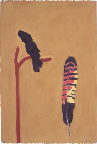 Fiona Foley Black Cockatoo, 1992; pastel on paper; 56 x 38 cm; enquire