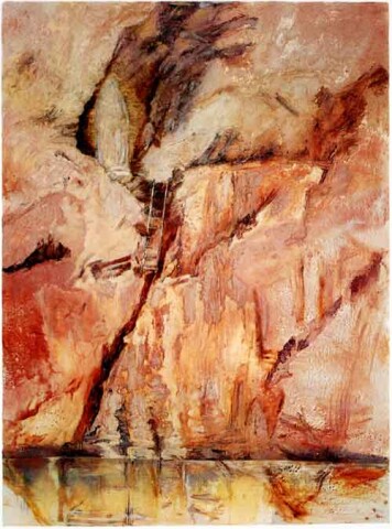 Mandy Martin II Gruta, 2002; oil, ochre & pigment on linen; 244 x 180 cm; enquire