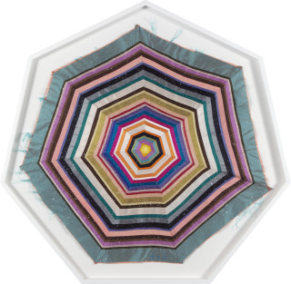 Del Kathryn Barton no other side, 2013; Italian dupion silk and synthetic polymer paint; 111 x 114 cm; enquire