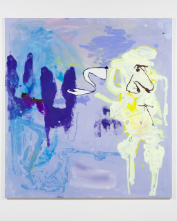 Tom Polo legs, lungs, 2026; acrylic and Flashe on polycotton; 213 x 198 cm; enquire