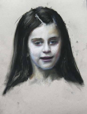 Louise Hearman Untitled #1067, 2005; pastel on coloured paper; 32 x 25 cm; enquire