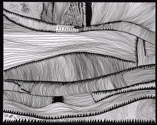 Yayoi Kusama Waves at Daybreak, 2006; silkscreen on canvas; 130.3 x 162 cm; Edition of 5; enquire