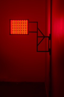 Callum Morton City Lights #7, 2026; steel, powder coating, lights; 69.5 x 80 x 12 cm; enquire