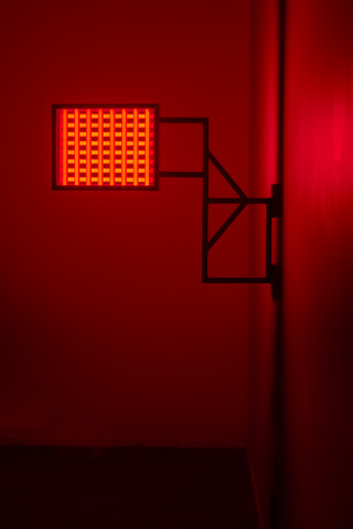 Callum Morton City Lights #7, 2026; steel, powder coating, lights; 69.5 x 80 x 12 cm; more info; enquire