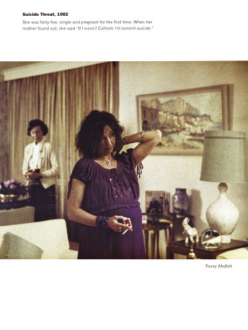 Tracey Moffatt Suicide Threat, 1982, 1999; from the series Scarred For Life II; offset lithograph; 80 x 60 cm; Edition of 60 + AP 10; Enquire