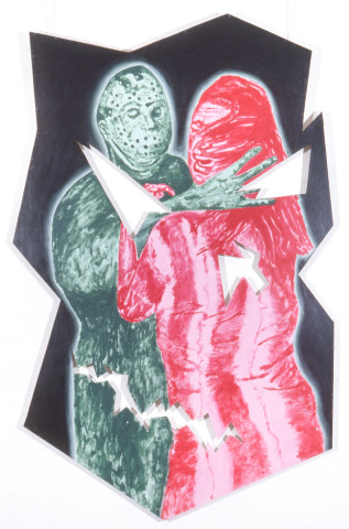 Maria Kozic Pieces (Jason), 1988; acrylic on board; 190.5 x 121 cm; enquire