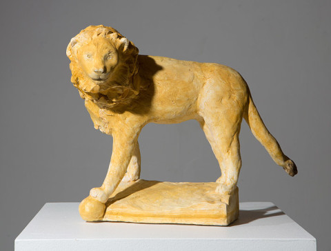 Linda Marrinon Lion, 2015; painted plaster; 30 x 35 x 13 cm; enquire
