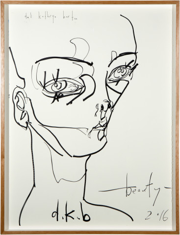Del Kathryn Barton beauty, 2016; archival liner on paper; 81 x 61 cm; (framed); 76 x 56cm (paper size); Enquire