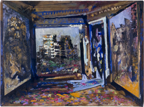 Victor Rubin Now Infantile Disgrace, 1987; oil on canvas; 41 x 56 cm; enquire