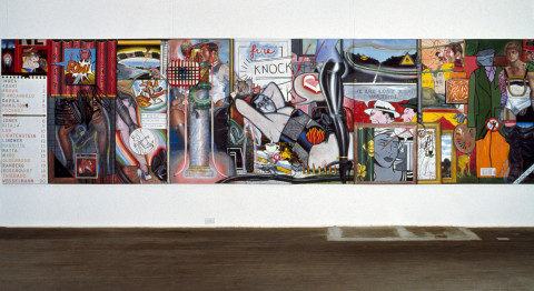 Juan Davila Hysterical Tears, 1979; acrylic on canvas; 177 x 668 cm; enquire