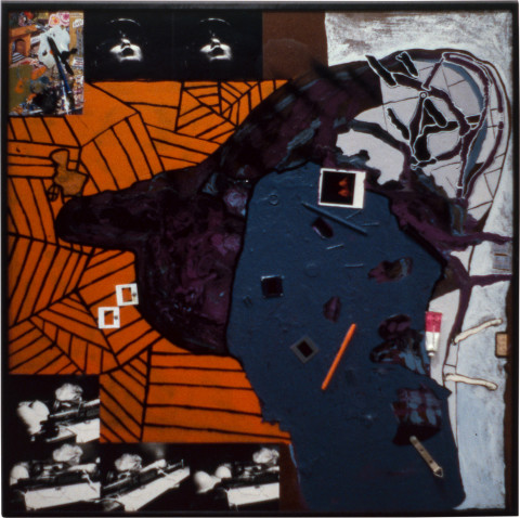 Gareth Sansom Welcome to my mind, 1977; mixed media on hardboard; 122 x 122 cm; enquire