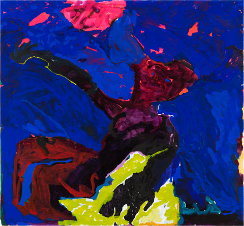 Tom Polo fear of falling, 2021; acrylic and Flashe on canvas; 198 x 213 cm; more info; enquire