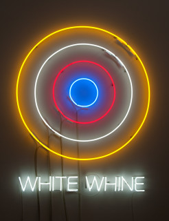 Newell Harry Circle/s in the Round: WHITE WHINE, 2010; neon; 135 x 110 x 5 cm; Edition of 5 + AP 2; enquire