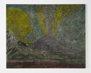 Daniel Boyd Untitled (VAW3), 2012; oil, watercolour and archival glue on polyester; 198 x 244 cm; enquire