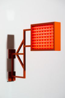Callum Morton City Lights #7, 2026; steel, powder coating, lights; 69.5 x 80 x 12 cm; enquire