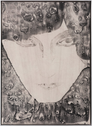 David Noonan Issei, 2023; liquid pigment on hand-dyed fabric, aluminium frame; 57.5 x 42 x 4 cm; more info; enquire