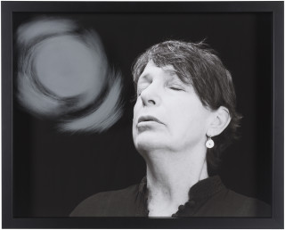 Julie Rrap Blow Back #2, 2018; digital print and handground glass; 52 x 64 cm; Edition of 3 + AP 1; enquire