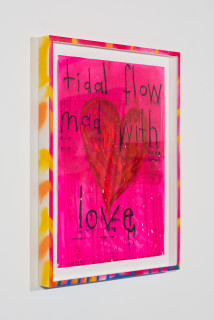 Del Kathryn Barton tidal flow mad with love, 2021; oil pastel, oil stick and gouache on handmade paper, hand finished frame; 90 x 68.5 cm; enquire