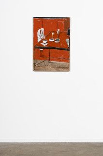 installation view; Mia Boe Skilled Labour, 2026; oil and acrylic on linen; 82 x 56.5 cm; enquire