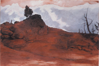 Mandy Martin Absence and Presence 4, 2004; ochre, pigment and oil on linen; 100 x 150 cm; enquire