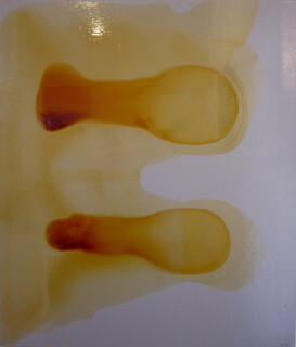 Dale Frank Tyson Stable 1, 2000; Acrylic and varnish on canvas; 140 x 120 cm; enquire