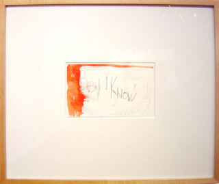Tracey Emin Baby I know, 2000; watercolour and pencil on paper; 13 x 20.5 cm; 45 x 52 cm (frame); enquire