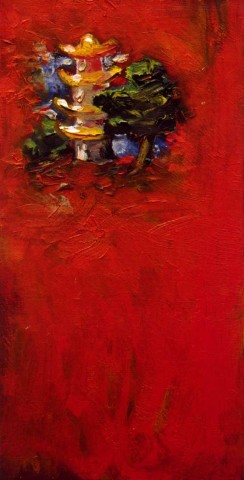 Tony Clark Chinoiserie Landscape, 1988; Oil on canvas board; 41 x 20.5 cm; enquire