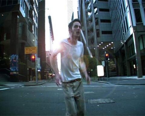 TV Moore Dead Zone (front), 2003; 2 channel DV/DVD; duration 2 x 3:30 minutes; Edition of 5 + AP 2; enquire