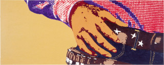 Maria Kozic Western Spaghetti (l.), 1984; acrylic on canvas; 60.5 x 152 cm; enquire