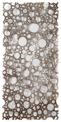 Lindy Lee The Other Side, transcedent, 2012; stainless steel and fire; 210 x 100 cm; enquire