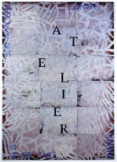 Imants Tillers Atelier XII, 2002; synthetic polymer paint, gouache on 18 canvasboards, nos. 72716 - 72733; 152.4 x 106.7 cm; enquire