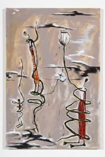 Mia Boe Twisted, 2026; acrylic on linen; 61.5 x 41.5 cm; enquire