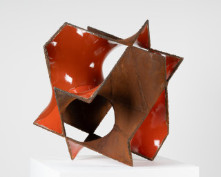 James Angus Misfit, 2025; steel, enamel paint; 84 x 97 x 86 cm; enquire