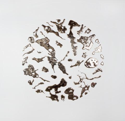 Lindy Lee Continents Drifting, 2014; bronze; 120 cm (diameter); enquire