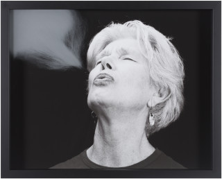 Julie Rrap Blow Back #1, 2018; digital print and handground glass; 52 x 64 cm; Edition of 3 + AP 1; enquire