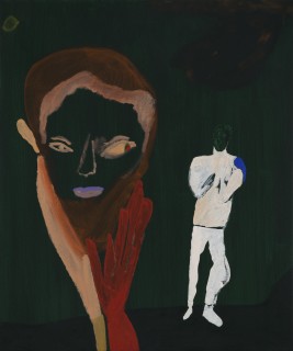 Tom Polo the beauty of distance (facts, facts, facts), 2017; acrylic and Flashe on canvas; 60 x 50 cm; enquire