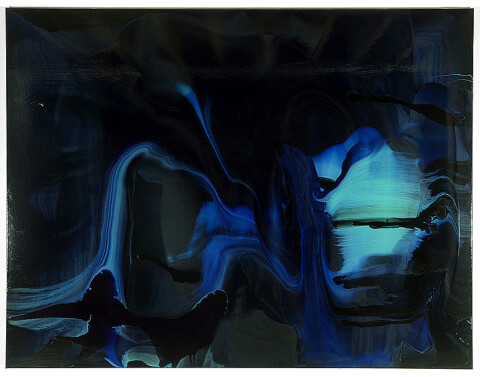 Dale Frank 8. The Unattended Funeral with Lyrics like sound bites that give you reason that Titles don't, 2007; varnish on canvas; 200 x 260 cm; enquire