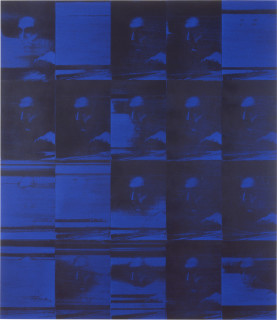 Lindy Lee Evanescence + Transmission, 1995; photocopy and acrylic on Stonehenge paper; 164 x 143 cm; 20 panels; enquire