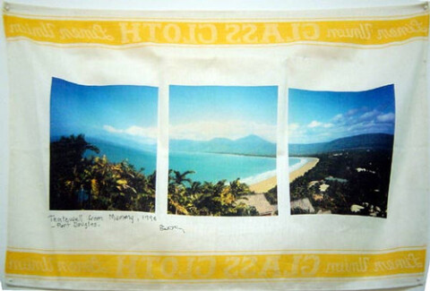 Destiny Deacon Teatowell from Mummy, 1998 - Port Douglas, 1998; Inkjet print on teatowel; 52 x 77 cm; Edition of 15; enquire