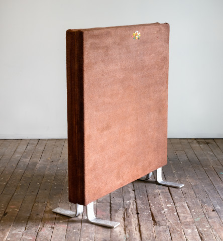 Hany Armanious Interface, 2011; cast pigmented polyurethane resin, pewter; 136 x 120 x 15 cm; enquire