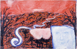 Jan Murray Toledo Cloud, 1986; solid marker, oil pastel and oil stick on paper; 94 x 120 cm; enquire