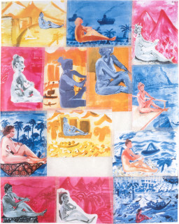 Geoff Lowe Asia One, 1990; colour laser photocopy on rice and mullberry papers; 138 x 111 cm; enquire