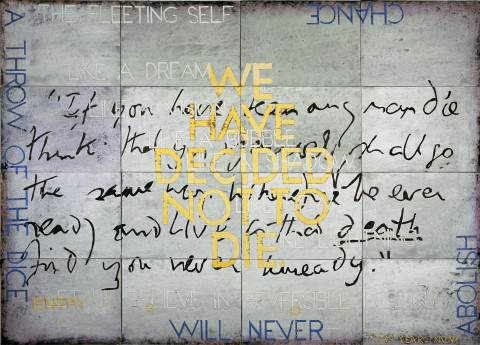 Imants Tillers Nature Speaks: CO, 2010; acrylic, gouache on 16 canvas boards, nos. 88637-88652; 101 x 141.5 cm; enquire