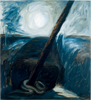 Ken Unsworth Snake Dreaming, 1985; oil on canvas; 196 x 212 cm; enquire